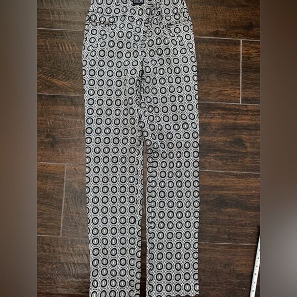 🖤 SOHO Apparel Ltd. Monochrome Geometric Pants – sz S - Picture 2 of 7